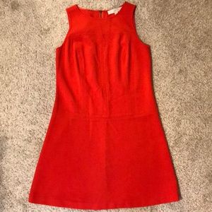 LOFT Red Orange Shift Dress
